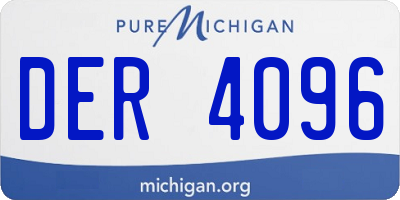 MI license plate DER4096