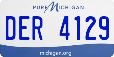 MI license plate DER4129