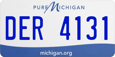 MI license plate DER4131