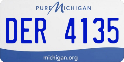 MI license plate DER4135