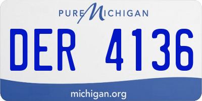 MI license plate DER4136