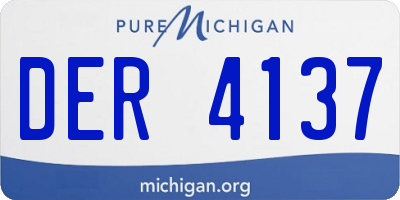MI license plate DER4137