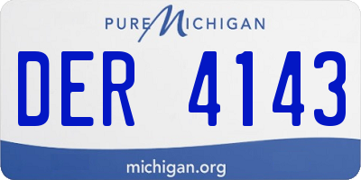 MI license plate DER4143