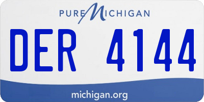 MI license plate DER4144