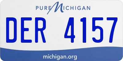 MI license plate DER4157
