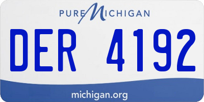 MI license plate DER4192