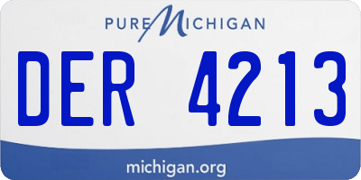MI license plate DER4213