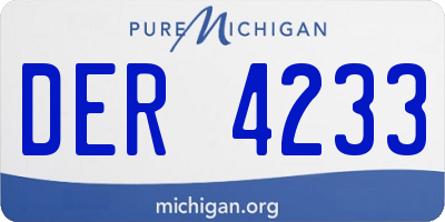 MI license plate DER4233