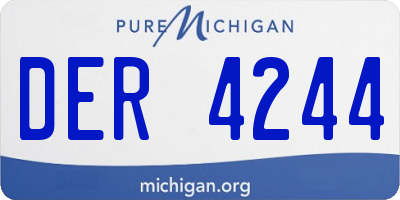 MI license plate DER4244