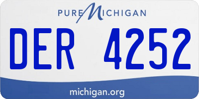 MI license plate DER4252