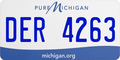 MI license plate DER4263