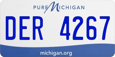 MI license plate DER4267