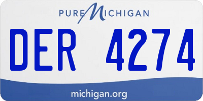 MI license plate DER4274