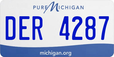 MI license plate DER4287