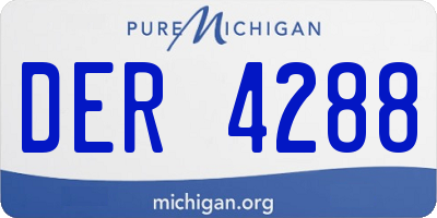 MI license plate DER4288
