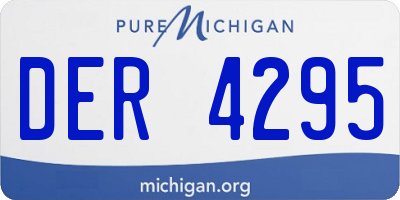 MI license plate DER4295