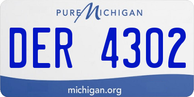 MI license plate DER4302