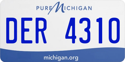 MI license plate DER4310