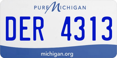 MI license plate DER4313