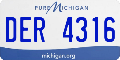 MI license plate DER4316