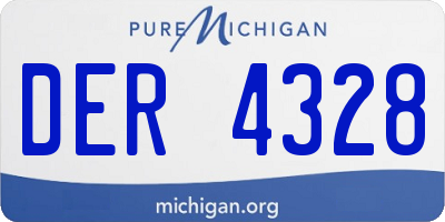 MI license plate DER4328
