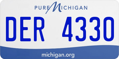 MI license plate DER4330