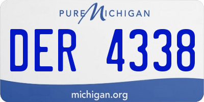 MI license plate DER4338