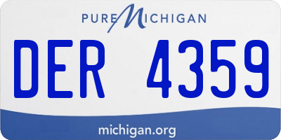MI license plate DER4359