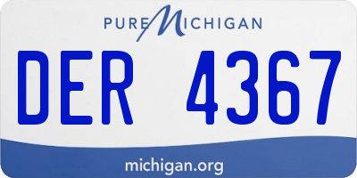 MI license plate DER4367