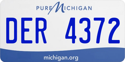 MI license plate DER4372