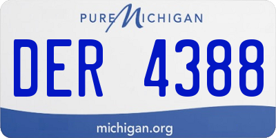 MI license plate DER4388