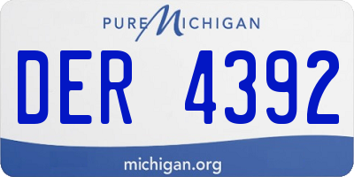 MI license plate DER4392