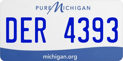 MI license plate DER4393