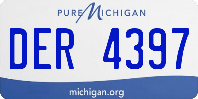 MI license plate DER4397