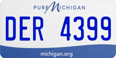 MI license plate DER4399