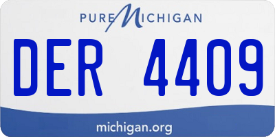 MI license plate DER4409