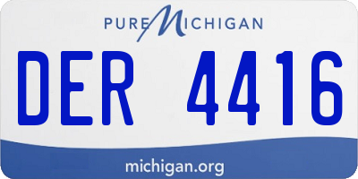 MI license plate DER4416