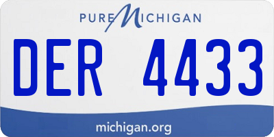 MI license plate DER4433