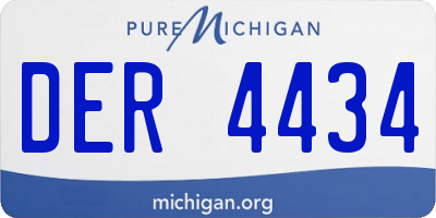 MI license plate DER4434