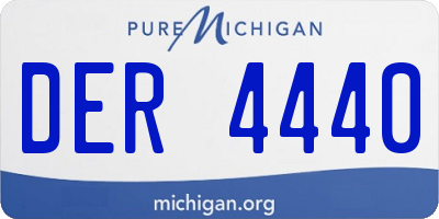 MI license plate DER4440