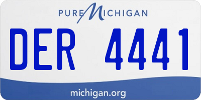 MI license plate DER4441