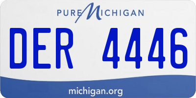 MI license plate DER4446
