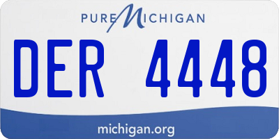MI license plate DER4448
