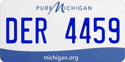 MI license plate DER4459