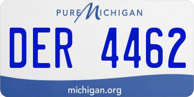 MI license plate DER4462