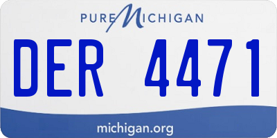 MI license plate DER4471