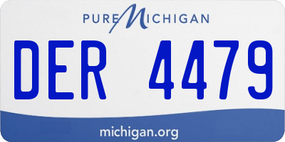 MI license plate DER4479