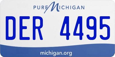 MI license plate DER4495