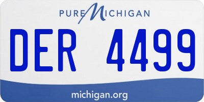 MI license plate DER4499