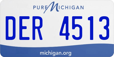 MI license plate DER4513
